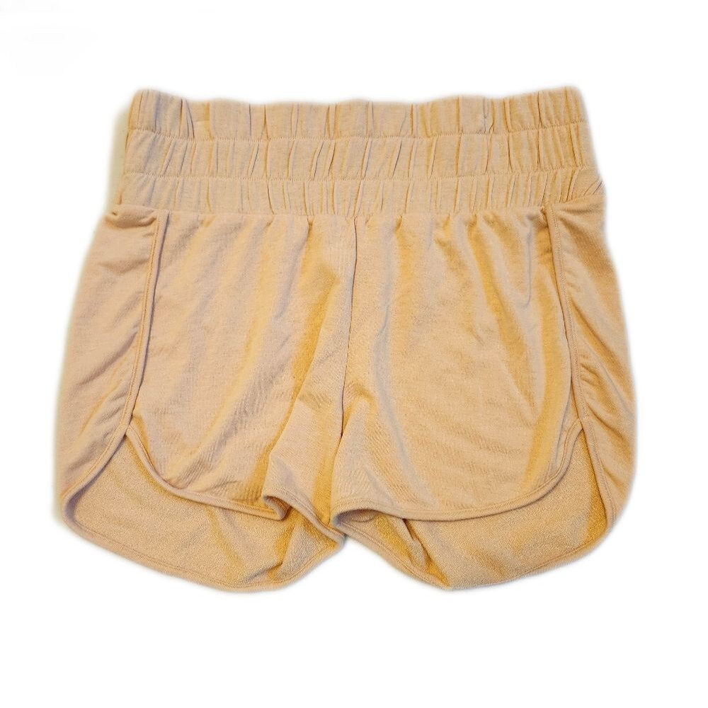 White Birch butter yellow casual shorts, wide elastic waistband,  size XL